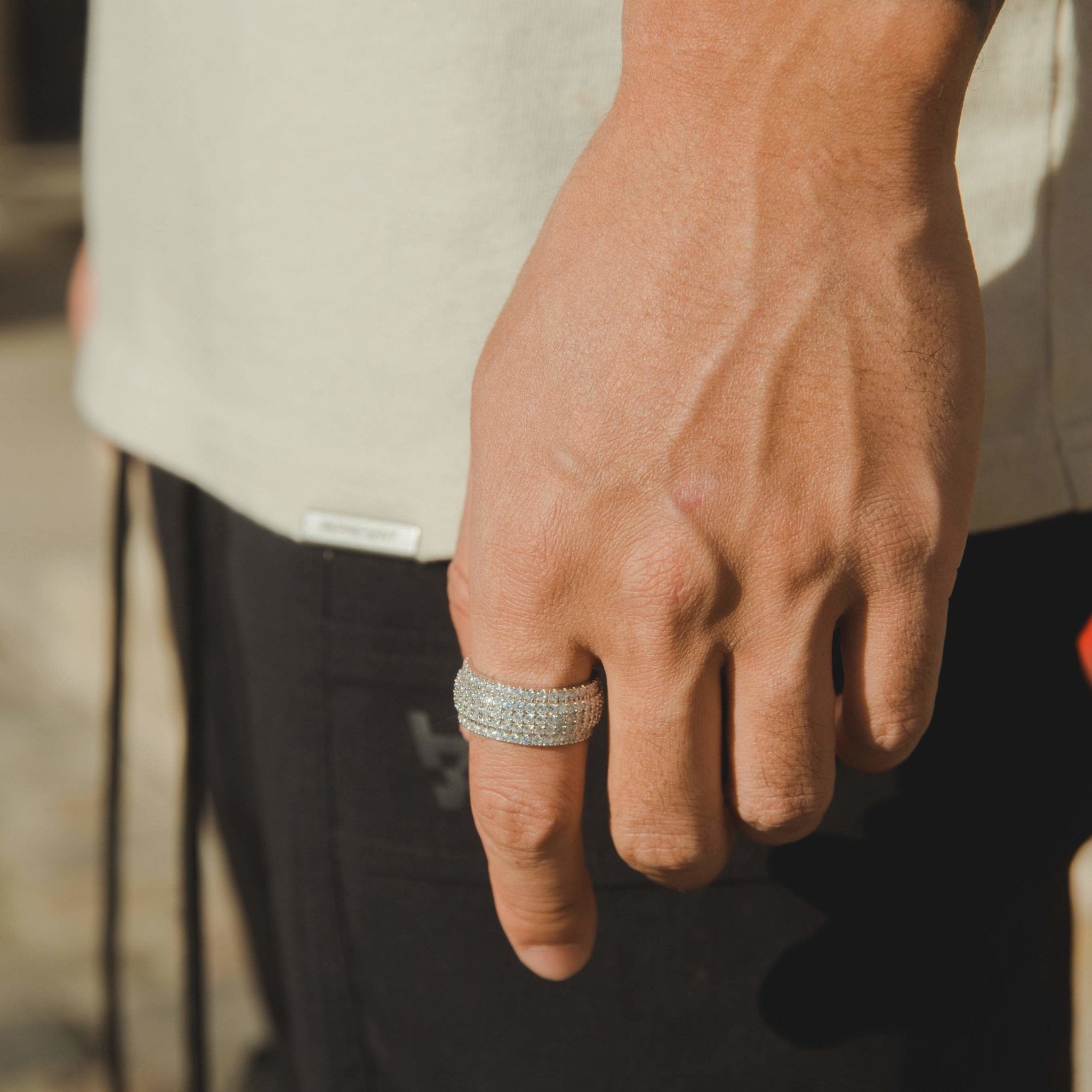 5 Row Band Ring - White Gold - Cernucci